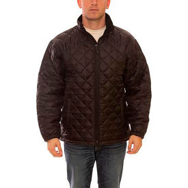 Workreation Quilted Insulated Jacket, Size Men's 2XL, Collared, Black