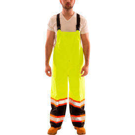 Tingley Rubber Corporation O24122C.2X Tingley® Icon™ Overall, Fluorescent Lime/Black - Snap Fly Front, 2XL image.