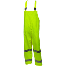 Tingley Rubber Corporation O44122.2X Tingley® Eclipse™ Class E FR Overall, Snap Fly Front, Fluorescent Yellow/Green, 2XL image.