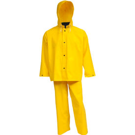 Tingley Rubber Corporation S53307.2X Tingley® S53307 .35mm Industrial Work 3 Pc Suit, Yellow, Detachable Hood, 2XL image.