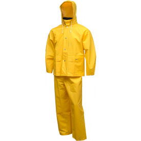 Tingley S63217 Comfort-Tuff 2 Pc Suit, Yellow, Attached Hood, 2XL