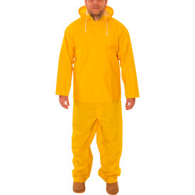.35MM Industrial Work Economy Rainsuits Yellow .35MM PVC On Polyester 2X