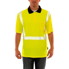 Job Sight™ Class 2 Polo Pullover Hi Visibilty Shirt Lime Polyester 2XL