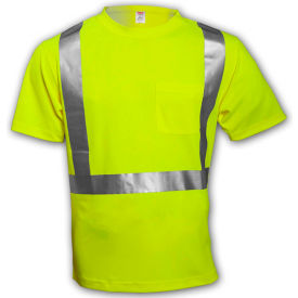 Tingley Rubber Corporation S75022.2X Tingley® S75022 Class 2 Short Sleeve T-Shirt, Fluorescent Yellow, 2XL image.