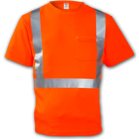 Tingley Rubber Corporation S75029.3X Tingley® S75029 Class 2 Short Sleeve T-Shirt, Fluorescent Orange, 3XL image.