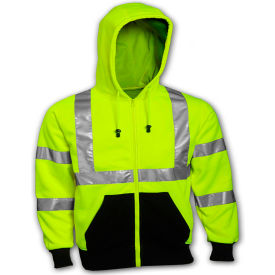 Tingley® S78122 Class 3 Hooded Sweatshirt Fluorescent Lime 3XL