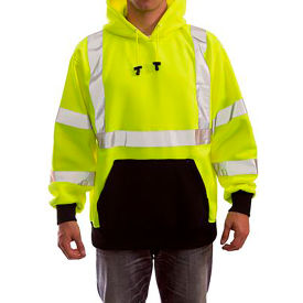Job Sight Type R Class 3 Pullover Hoodie, Polyester, Lime, L