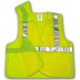 Tingley Rubber Corporation V70522.2X-3X Tingley® V70522 Class 2 Hi-Vis 5-Point Breakaway Vest, Fluorescent Lime, 2XL/3XL image.