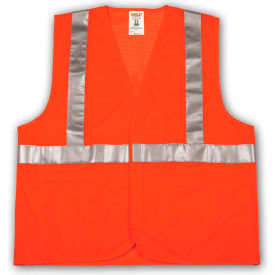 Tingley Rubber Corporation V70629.2X-3X Tingley® V70629 Job Sight™ Class 2 Vest, Fluorescent Orange, Polyester Mesh, 2XL/3XL image.