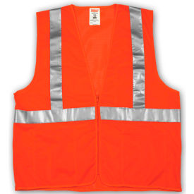 Tingley Rubber Corporation V70639.L-XL Tingley® V70639 Job Sight™ Class 2 Vest, Fluorescent Orange, Polyester Mesh, L/XL image.