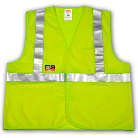 Tingley Rubber Corporation V81622.4X-5X Tingley® V81622 Job Sight FR™ Class 2 Safety Vest, Fluorescent Lime, 4XL/5XL image.