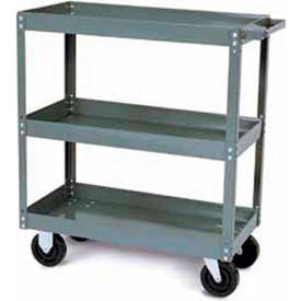 Tri-Boro Shelving SC1836-3 Steel Stock Cart w/3 Shelves, 1000 lb. Capacity, 36"L x 18"W x 35"H image.