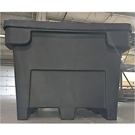 Rotational Molding Technologies Inc. - R 82125045 Romotech FDA Approved Poly Bulk Container 82125045 with Lid 42-1/2"L x 42-1/2"W x 33-1/2"H, Black image.