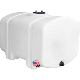 RomoTech Square Pest Control Operator Water Storage Tank with Legs 100 Gallon Capacity White 