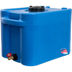 RomoTech Stackable Water Storage Tank 35 Gallon Capacity Aqua Blue 