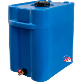 RomoTech Stackable Water Storage Tank 55 Gallon Capacity Aqua Blue 