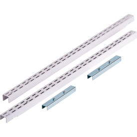 Triton Products® Storability Vertical Hang Rail & Mounting Hardware 1""W x 1""D x 63""H White
