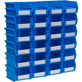 Triton Products LocBin Wall Storage 5-3/8""L x 4-1/8""W x 3""H Blue Polypropylene Pack of 24