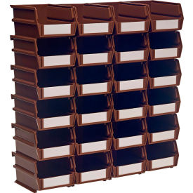 Triton Products LocBin Wall Storage 5-3/8""L x 4-1/8""W x 3""H Brown Polypropylene Pack of 24