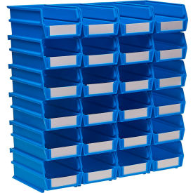 Triton Products LocBin Wall Storage 7-3/8""L x 4-1/8""W x 3""H Blue Polypropylene Pack of 24
