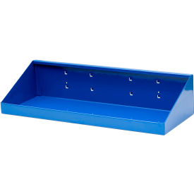Triton Products® Steel Shelf For LocBoard Pegboard & Tool Cart 18""W x 6-1/2""D x 3""H Blue