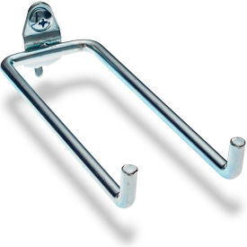 Triton Products 618 Triton Products 5-3/4" Double Rod 80 Degree Bend Pegboard Hook, 3 Pack image.