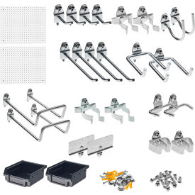 Triton Products 990-S Triton Products DuraHook Wall Organizer, 24 Hooks, 2 DuraBoards, 4 pc Bin System & Mounting Kit image.
