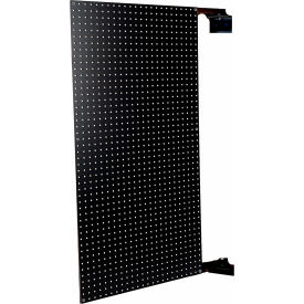 Triton Products® Double-Sided Swing Panel Pegboard 24""W x 1-1/2""D x 48""H Black Pack of 2