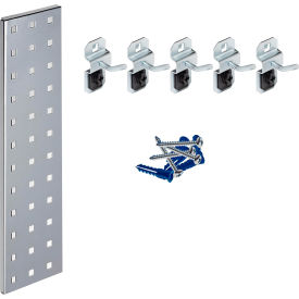 Triton Products Key Pegboard Kit w/18" x 4.5" Square Hole Pegboard & 6 pc LocHook Assortment