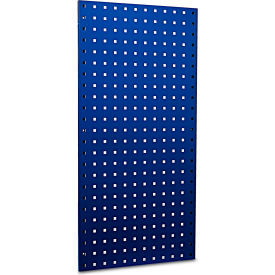Triton Products LB18-B Triton Products 18"W x 36"H Blue Epoxy, 18 Gauge Steel Square Hole Pegboards w/ Mounting Hardware image.