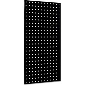 Triton Products LB18-BK Triton Products 18"W x 36"H Black Epoxy, 18 Gauge Steel Square Hole Pegboards w/ Mounting Hardware image.