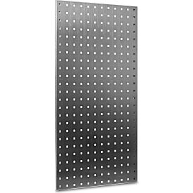 Triton Products LB18-S Triton Products 18"W x 36"H Stainless Steel Square Hole Pegboards w/ Mounting Hardware image.