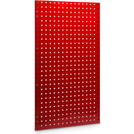 Triton Products LB2-R Triton Products 24"W x 42-1/2"H Red Epoxy, Square Hole Pegboards w/ Mounting Hardware image.