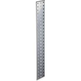 Triton Products LBS-1S Triton Products 36" x 4.5" Silver Epoxy, 18 Gauge Steel Square Hole Pegboard Strip image.