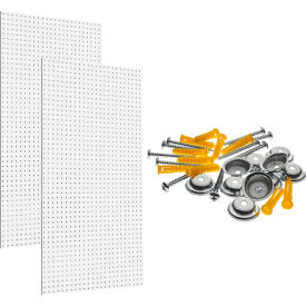 Triton Products PEG2-WHT Triton Products High Density Fiberboard Pegboards w/Mounting Hardware, 24" x 42", White, Set of 2 image.
