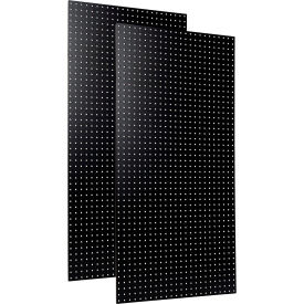 Triton Products TPB-2BK Triton Products High Density Fiberboard Pegboards, 24" x 48" x 1/4", Black, Set of 2 image.