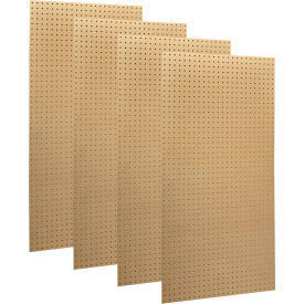 Triton Products® Heavy Duty Round Hole Pegboard 24""W x 1/4""D x 48""H Natural Pack of 4