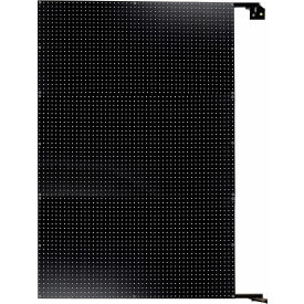 Triton Products® Double-Sided Swing Panel HDF Pegboard 48""W x 1-1/2""D x 72""H Black