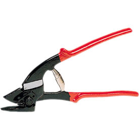 Teknika Strapping Systems H-100 Teknika Regular Duty Steel Strapping Cutter for Up To 0.023" Thick & 3/4" Strap Width, Black & Red image.