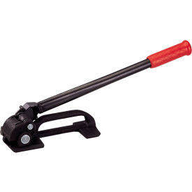 Teknika Strapping Systems S-298 Teknika Economy Feed Wheel Tensioner for 0.035" Thick & 5/8" To 1-1/4" Strap Width, Black & Red image.