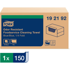 Tork 192192 Tork® Foodservice Cloth, 13 x 24, Blue, 150/Box - 192192 image.