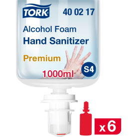 Tork 400217 Tork® Premium Alcohol Foam Hand Sanitizer, 1 Liter, Unscented, 6 Bottles/Case image.