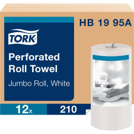 Tork HB1995A Tork Universal Perforated Towel Roll, 2-Ply,11"Wx9"L, White, 210/Roll, 12/Case - HB1995A image.