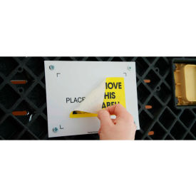 Kennedy Group IPX-17 Kennedy Group Board Container Placard Label Holder IPX-17 - 4 Holes,w/"Place Label Here" 5-1/2x7-7/8 image.