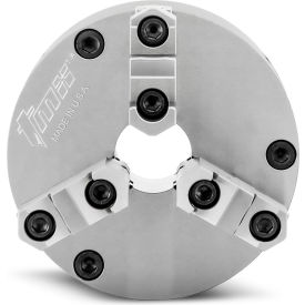 TMX 3-Jaw (2 Piece) Scroll Chuck Forged Steel Front Mount Plain Back 9-13/16" Dia. 