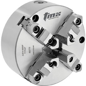 TMX 4-Jaw (2 Piece) Scroll Chuck Forged Steel Front Mount Plain Back 9-13/16" Dia. 
