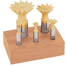 Star Tool Supply 1325500 HSS Import Dovetail Cutter, 5 Piece. Set 3/8-1.7/8 45 ° image.
