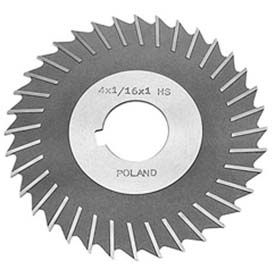 Toolmex Corp. 5-748-252 HSS Import Metal Slitting Saw Plain Teeth, Side Chip Clear, 3" DIA x 1/16" Face x 1" Hole image.