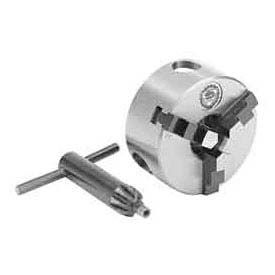 Bison USA Corp 7-810-0222 Bison 3-Jaw (Solid) Scroll Chuck Semi-Steel Body, Plain Back, 2" Thread Mount 1/2" image.
