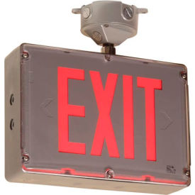 Emergi-Lite Div Of ABB Installations Pro GGSVXHZ2R GGSVXHZ2R Class 1 Division 2 Exit Sign - Exit Ac-Only Red Led Double Face image.